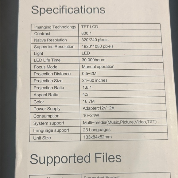 LED Multimedia Projector - White and Blue - Picture 2 of 3
